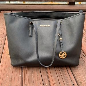 Large black Michael Kors tote bag.  shoulder purse